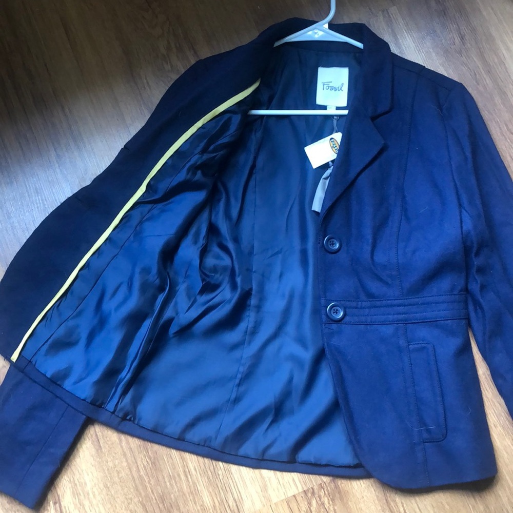 Fossil women’s navy blue blazer - Picture 6 of 8